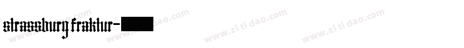 strassburg fraktur字体转换